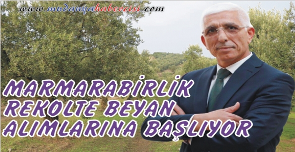 MARMARABRLK REKOLTE BEYAN ALIMLARINA BALIYOR